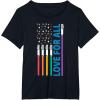 imageStar Wars Pride Love For All Rainbow Lightsaber Flag TShirtBlack