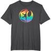 imageStar Wars Rebel Alliance and Galactic Empire Pride TShirtDark Heather Grey