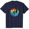 imageStar Wars Rebel Alliance and Galactic Empire Pride TShirtNavy Blue