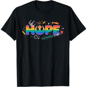 imageStar Wars Pride Hope Rainbow Rebel Symbol Galactic Doodles TShirtBlack