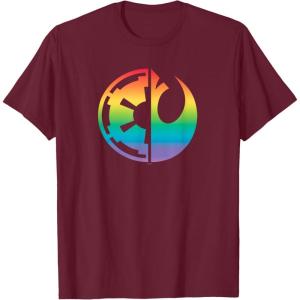 imageStar Wars Rebel Alliance and Galactic Empire Pride TShirtBurgundy