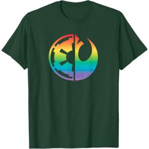 imageStar Wars Rebel Alliance and Galactic Empire Pride TShirtDark Green