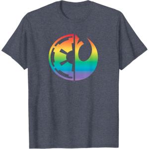 imageStar Wars Rebel Alliance and Galactic Empire Pride TShirtHeather Blue