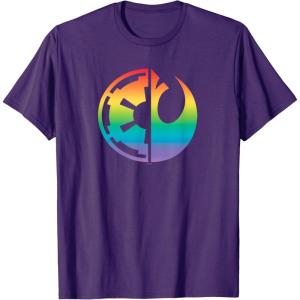 imageStar Wars Rebel Alliance and Galactic Empire Pride TShirtPurple