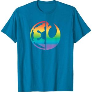 imageStar Wars Rebel Alliance and Galactic Empire Pride TShirtSapphire Blue