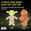 imageStar Wars 2piece Multipack Dog Toys  Yoda ampamp Chewbacca Bobo Style Squeaky Plush Dog Toys
