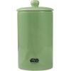 imageStar Wars for Pets The Mandalorian Snack Time Dog Treat Jar  10 x 5 Ceramic Dog Treat Jar with Lid Dishwasher Safe Baby Yoda Green Dog Food Storage Container  Baby Yoda Treat Jar10 x 5