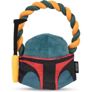 imageStar Wars for Pets Boba Fett Puppy Teether Toy  Boba Fett Teething Toy for Puppies  Dog Toys Puppy Teething Toys Puppy Safe Chew Toys Dog Chew ToysBoba Fett Rope Head