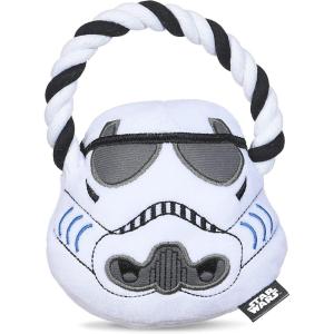 imageStar Wars for Pets Plush Storm Trooper Rope Frisbee Dog Toy  Fetch Toys for Dogs Dog Tug Toys  Cute and Soft Dog Toy from Official Star Wars for Pets Dog FrisbeeStorm Trooper Rope Head