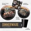 imageBaby Yoda Birthday Decorations  Mandalorian Party Supplies  Star Wars Birthday Decorations  Baby Yoda Party Supplies  Serves 16  With Banner Table Cover Plates Cups Napkins Button