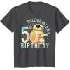 imageStar Wars BB8 ampamp DO Rolling Into My 5th Birthday TShirtDark Heather Grey