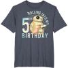 imageStar Wars BB8 ampamp DO Rolling Into My 5th Birthday TShirtHeather Blue