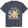 imageStar Wars BB8 ampamp DO Rolling Into My 5th Birthday TShirtHeather Blue