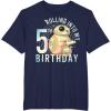 imageStar Wars BB8 ampamp DO Rolling Into My 5th Birthday TShirtNavy Blue