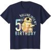imageStar Wars BB8 ampamp DO Rolling Into My 5th Birthday TShirtNavy Blue