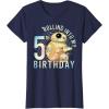 imageStar Wars BB8 ampamp DO Rolling Into My 5th Birthday TShirtNavy Blue