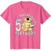imageStar Wars BB8 ampamp DO Rolling Into My 5th Birthday TShirtPink Heather