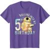 imageStar Wars BB8 ampamp DO Rolling Into My 5th Birthday TShirtPurple Heather