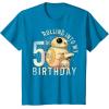 imageStar Wars BB8 ampamp DO Rolling Into My 5th Birthday TShirtSapphire Blue