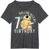 imageStar Wars BB8 ampamp DO Rolling Into My 7th Birthday TShirtDark Heather Grey