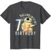 imageStar Wars BB8 ampamp DO Rolling Into My 7th Birthday TShirtDark Heather Grey