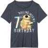 imageStar Wars BB8 ampamp DO Rolling Into My 7th Birthday TShirtHeather Blue
