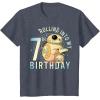 imageStar Wars BB8 ampamp DO Rolling Into My 7th Birthday TShirtHeather Blue