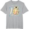 imageStar Wars BB8 ampamp DO Rolling Into My 7th Birthday TShirtHeather Grey