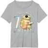 imageStar Wars BB8 ampamp DO Rolling Into My 7th Birthday TShirtHeather Grey