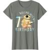 imageStar Wars BB8 ampamp DO Rolling Into My 7th Birthday TShirtOlive Heather