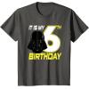 imageStar Wars Darth Vader 6th Birthday TShirt TShirtAsphalt Grey