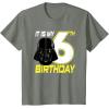 imageStar Wars Darth Vader 6th Birthday TShirt TShirtOlive Heather