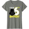 imageStar Wars Darth Vader 6th Birthday TShirt TShirtOlive Heather