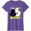 imageStar Wars Darth Vader 6th Birthday TShirt TShirtPurple Heather
