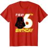 imageStar Wars Darth Vader 6th Birthday TShirt TShirtRed
