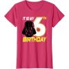 imageStar Wars Darth Vader 6th Birthday TShirt TShirtRed Heather