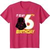 imageStar Wars Darth Vader 6th Birthday TShirt TShirtRed Heather
