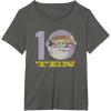 imageStar Wars The Mandalorian The Child Kids 10th Birthday TShirtAsphalt Grey