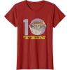 imageStar Wars The Mandalorian The Child Kids 10th Birthday TShirtCranberry Red