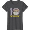 imageStar Wars The Mandalorian The Child Kids 10th Birthday TShirtDark Heather Grey