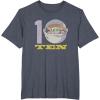 imageStar Wars The Mandalorian The Child Kids 10th Birthday TShirtHeather Blue