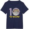 imageStar Wars The Mandalorian The Child Kids 10th Birthday TShirtNavy Blue