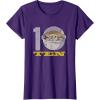 imageStar Wars The Mandalorian The Child Kids 10th Birthday TShirtPurple