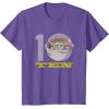 imageStar Wars The Mandalorian The Child Kids 10th Birthday TShirtPurple Heather