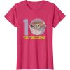 imageStar Wars The Mandalorian The Child Kids 10th Birthday TShirtRed Heather