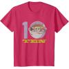 imageStar Wars The Mandalorian The Child Kids 10th Birthday TShirtRed Heather