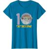 imageStar Wars The Mandalorian The Child Kids 10th Birthday TShirtSapphire Blue