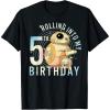 imageStar Wars BB8 ampamp DO Rolling Into My 5th Birthday TShirtBlack