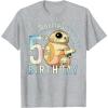 imageStar Wars BB8 ampamp DO Rolling Into My 5th Birthday TShirtHeather Grey