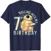 imageStar Wars BB8 ampamp DO Rolling Into My 7th Birthday TShirtNavy Blue